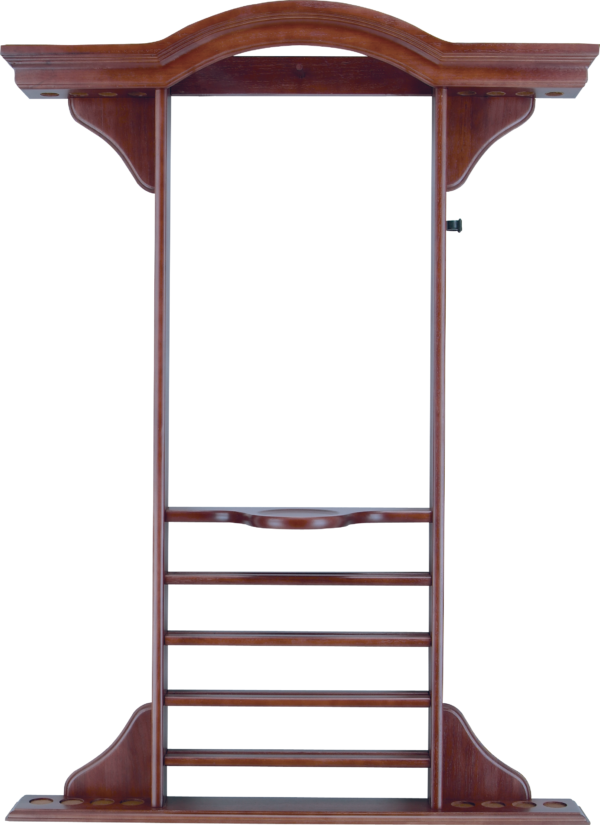 Deluxe 8 Cue Wall Rack - Chocolate